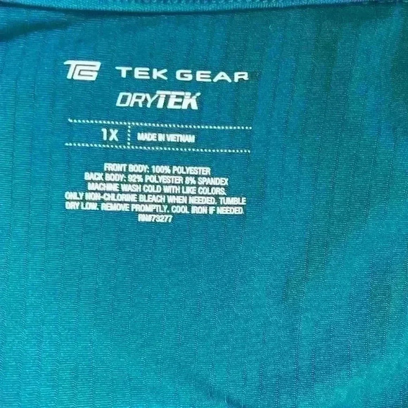 Teal Tel gear workout top size 1X - Picture 4 of 4